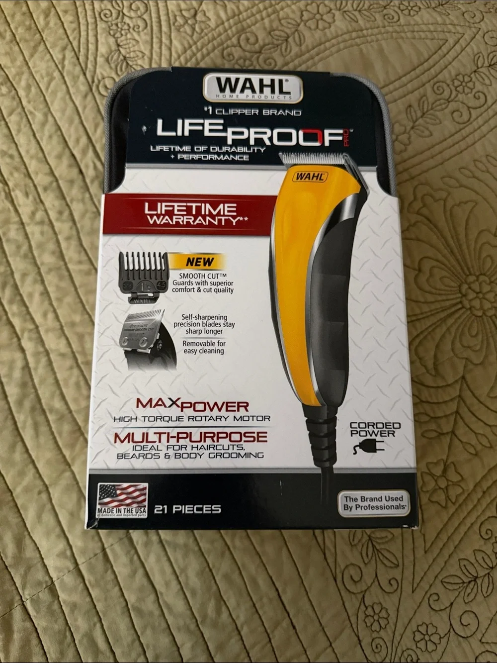 Wahl Yellow and Black LifeProof Corded Hair Clipper